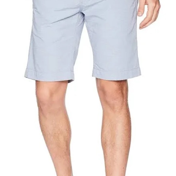 NWT U.S. Polo Assn. Flat Front Striped 12” inseam Cotton Blue Short 46 waist NWT - Picture 2 of 10